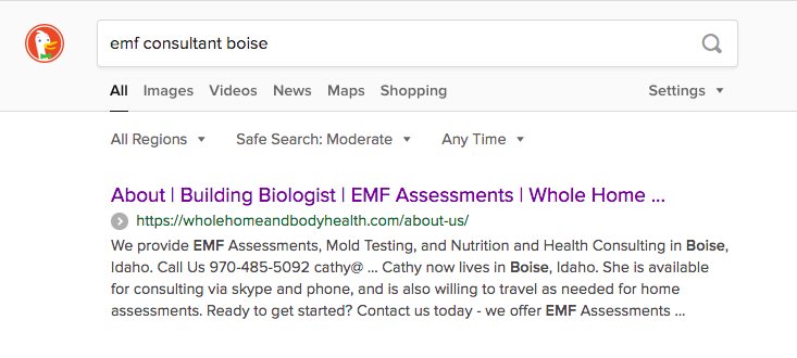 Whole Home and Body Health Search
